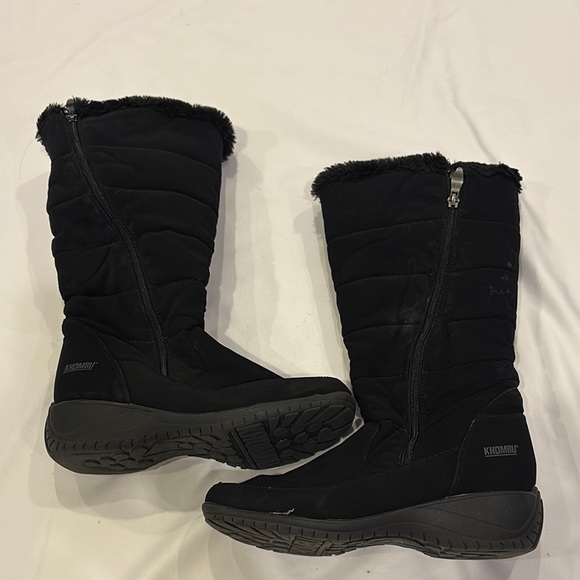 Khombu Women's Black Winter Boots - Picture 5 of 10